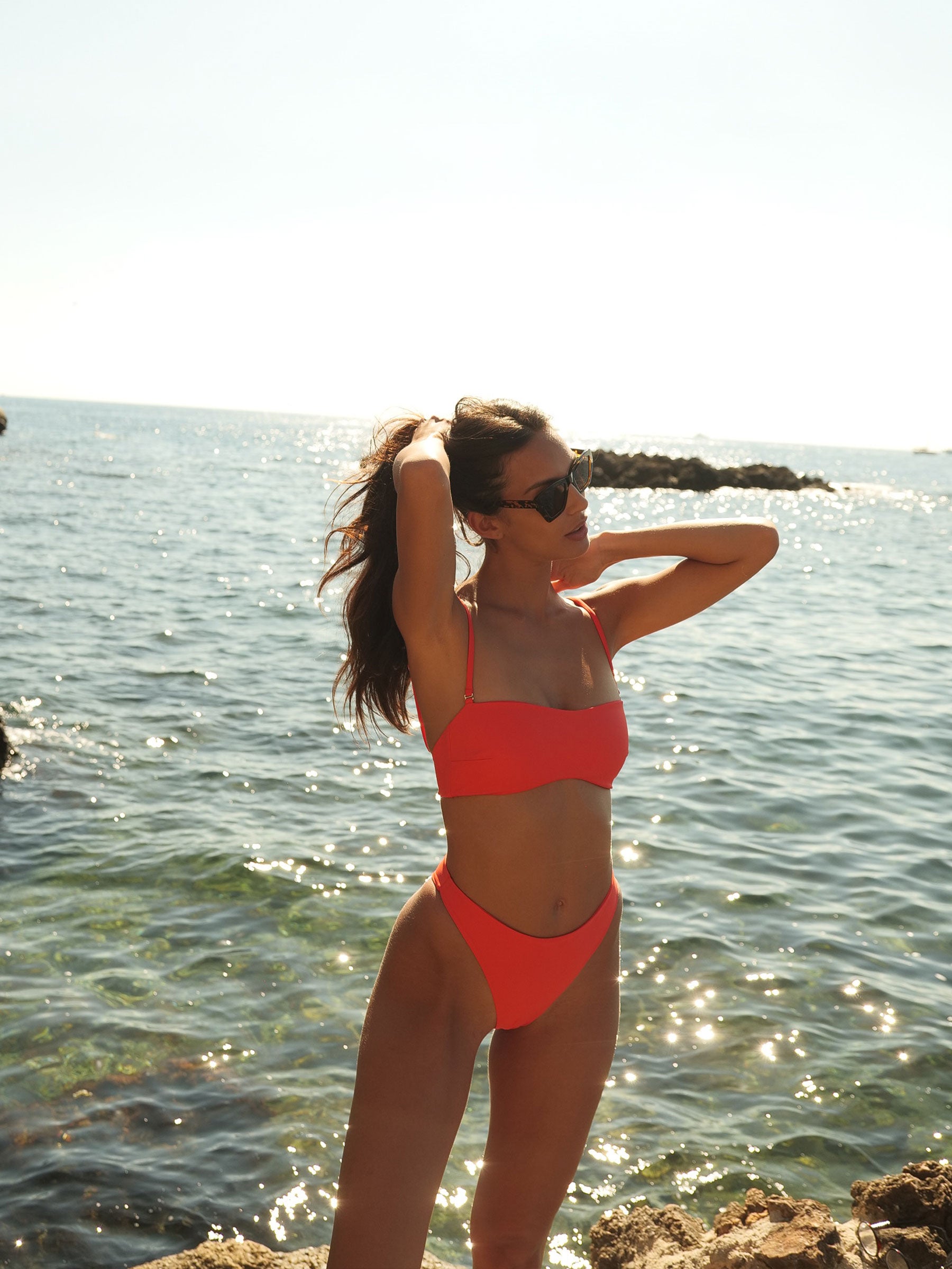 The Alexis "Classic" Bikini Bottom in Coral Reef